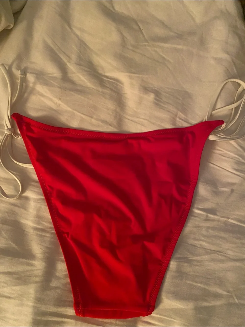 J.Crew Women's Red Tie-Side Bikini Bottom